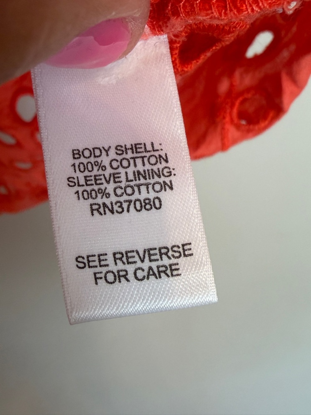 Grorgous Cato Coral Eyelet Button-Front Tiered Blouse - Picture 4 of 5